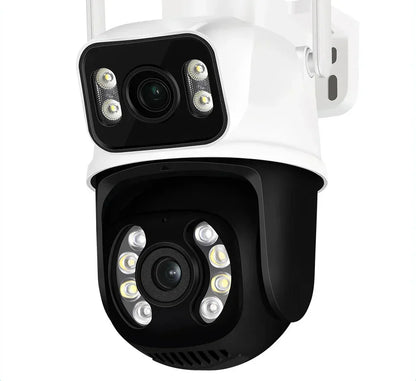 Smart Dual Lens Security Camera Night Vision, Motion Detection, Indoor & Outdoor Surveillance