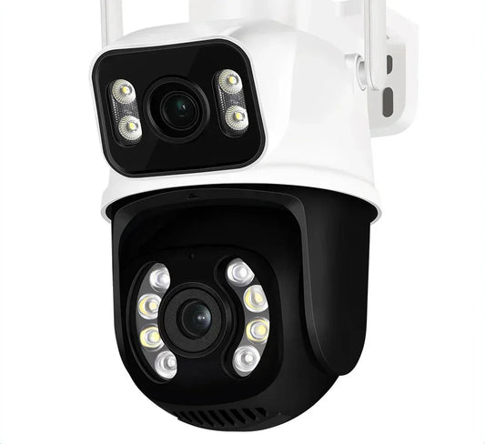 Smart Dual Lens Security Camera Night Vision, Motion Detection, Indoor & Outdoor Surveillance