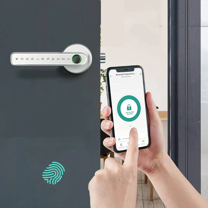 Smart Fingerprint Door Knob Keyless Entry Lock Touchscreen Security