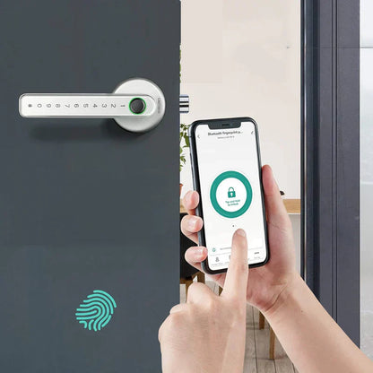 Smart Fingerprint Door Knob Keyless Entry Lock Touchscreen Security