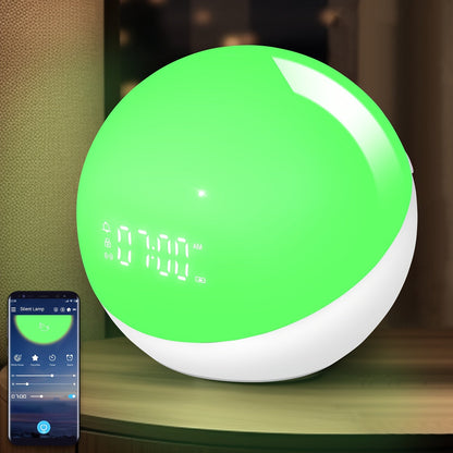 Smart Sunrise Alarm Clock Light with App Control and Dimmable LED