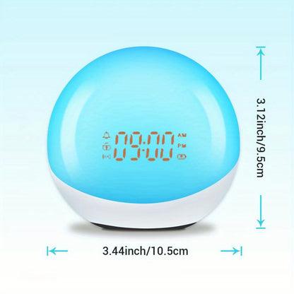 Smart Sunrise Alarm Clock Light with App Control and Dimmable LED