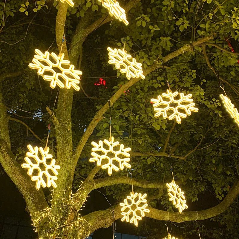 Snowflake LED String Lights Soft Glow Decorative Lights for Indoor and Outdoor Decor