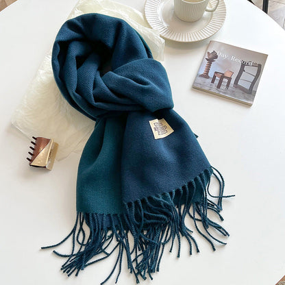 Soft Double Sided Scarf Cashmere Feel Winter Wrap