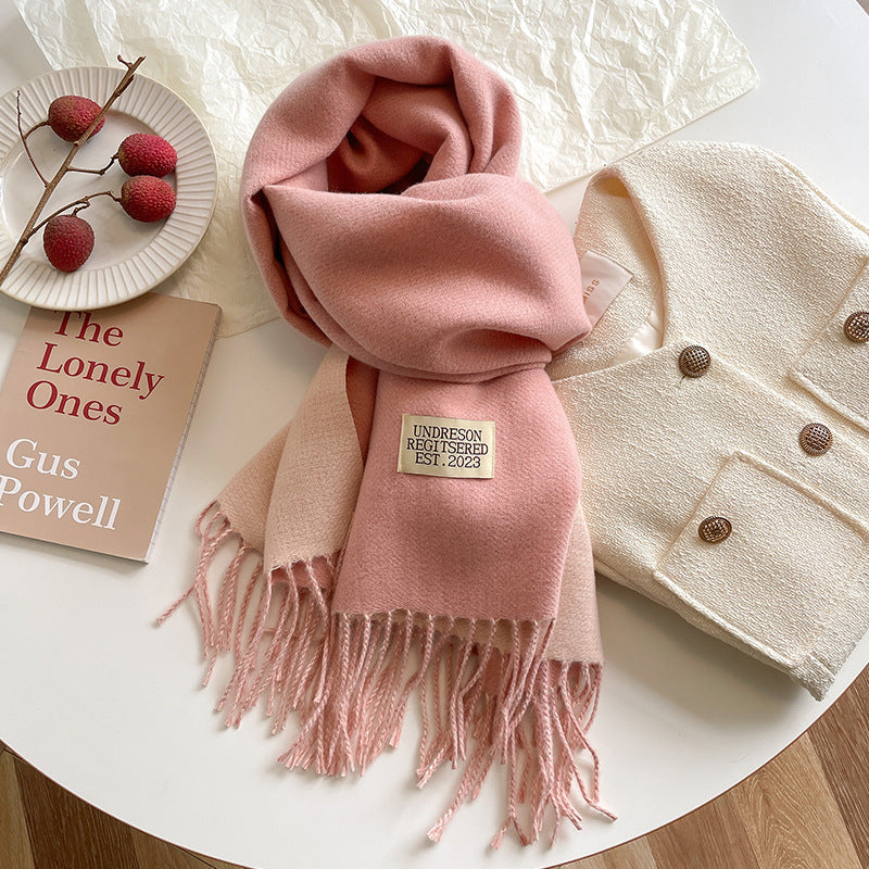 Soft Double Sided Scarf Cashmere Feel Winter Wrap