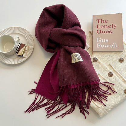 Soft Double Sided Scarf Cashmere Feel Winter Wrap