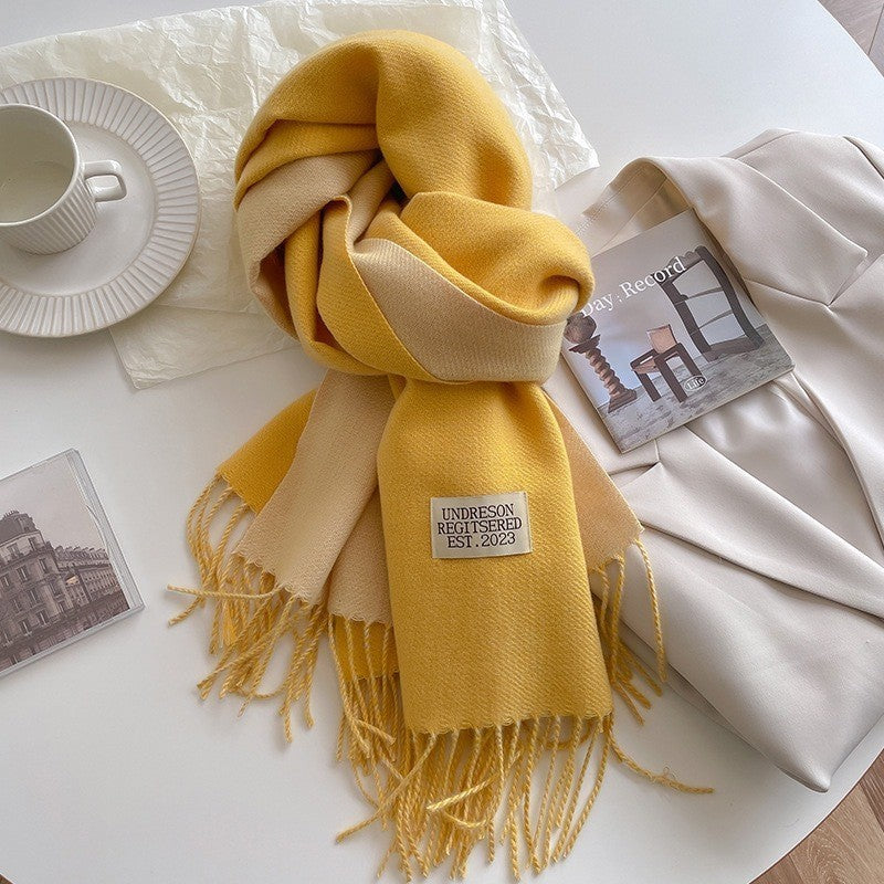 Soft Double Sided Scarf Cashmere Feel Winter Wrap