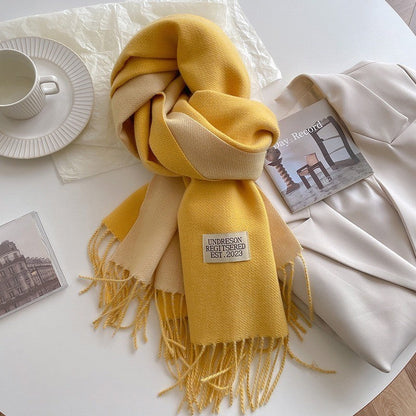 Soft Double Sided Scarf Cashmere Feel Winter Wrap