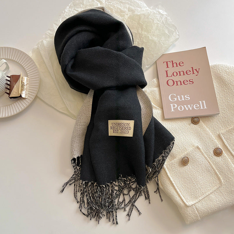 Soft Double Sided Scarf Cashmere Feel Winter Wrap