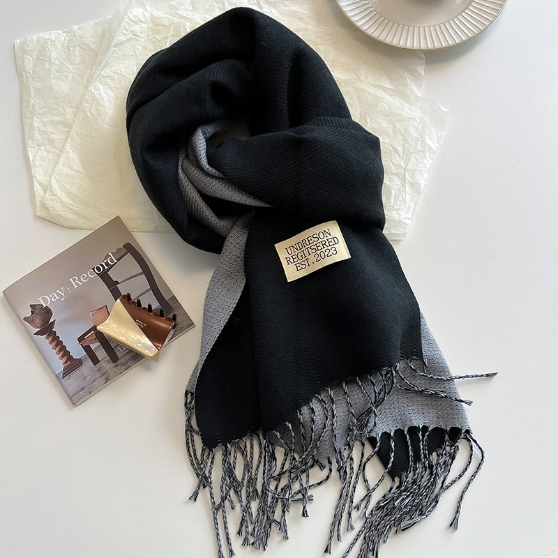 Soft Double Sided Scarf Cashmere Feel Winter Wrap