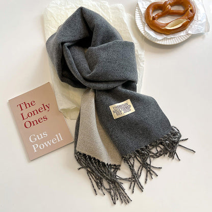 Soft Double Sided Scarf Cashmere Feel Winter Wrap