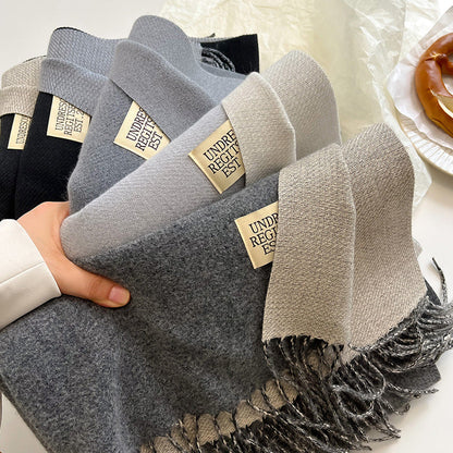 Soft Double Sided Scarf Cashmere Feel Winter Wrap