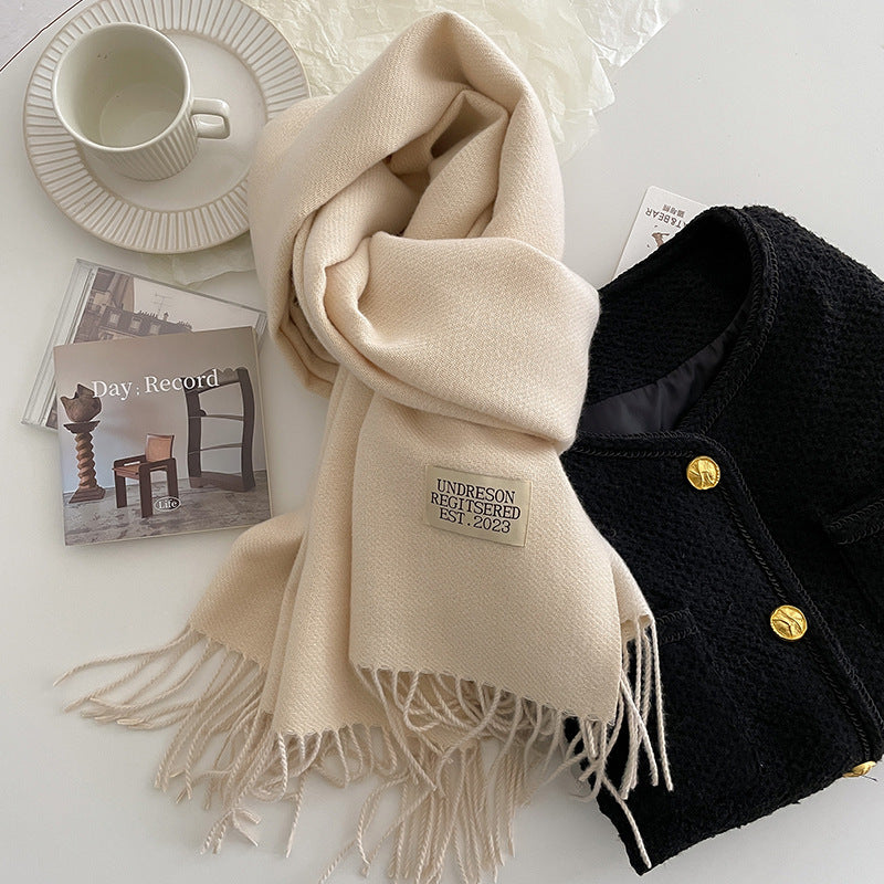 Soft Double Sided Scarf Cashmere Feel Winter Wrap