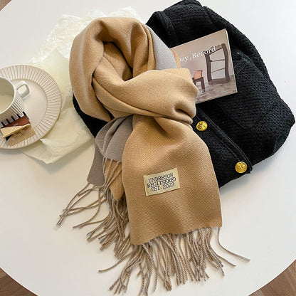 Soft Double Sided Scarf Cashmere Feel Winter Wrap
