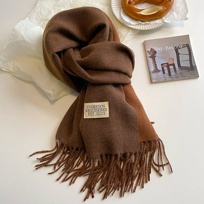 Soft Double Sided Scarf Cashmere Feel Winter Wrap