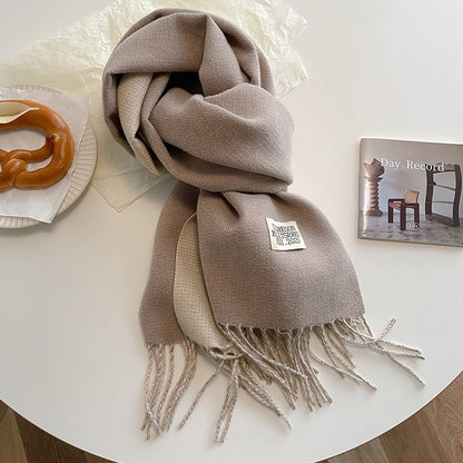 Soft Double Sided Scarf Cashmere Feel Winter Wrap