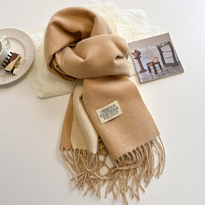 Soft Double Sided Scarf Cashmere Feel Winter Wrap