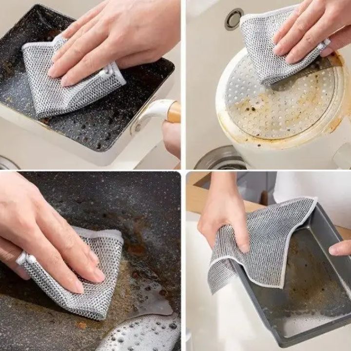 Soft Reusable Cleaning Cloth Multi Surface Kitchen Bathroom Cleaning Towel