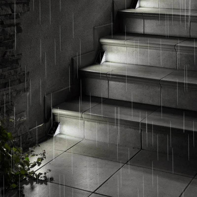 Solar Deck Lights Outdoor Waterproof Solar Step Lights with Automatic Sensor for Patio Pathway Garden Lighting