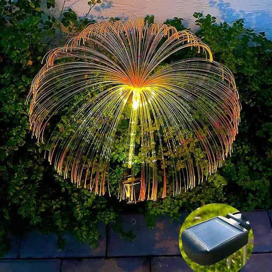 Solar LED Firework String Lights Waterproof Garden Decorative Lights for Patio Pathway Outdoor Decor