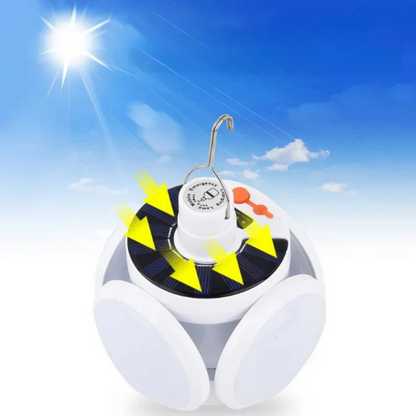 Solar Rechargeable Outdoor Light with USB Charging Waterproof Camping Emergency LED Lamp