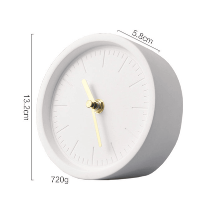 SolidHour Nordic Cement Desk Clock Modern Minimalist Table Clock