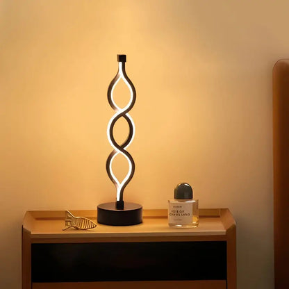 Spiral LED Table Lamp Modern Decorative Ambient Desk Light