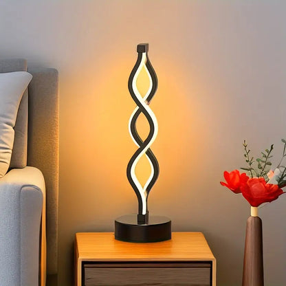 Spiral LED Table Lamp Modern Decorative Ambient Desk Light