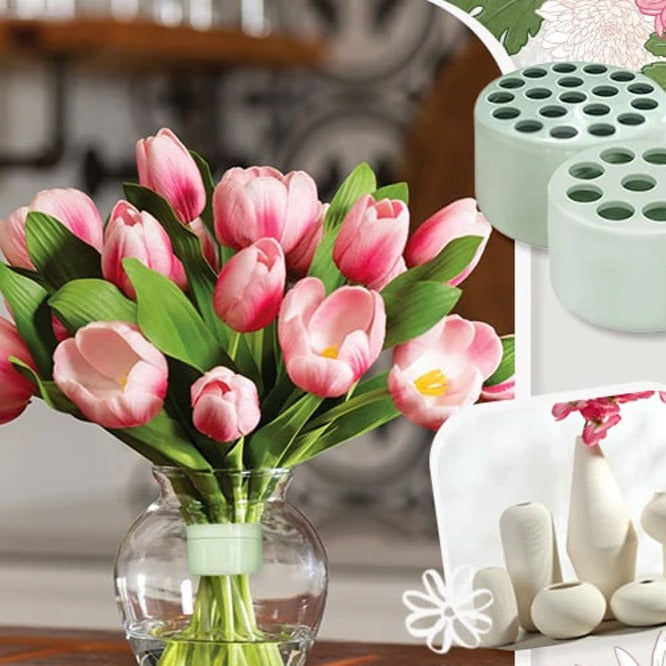 Spiral Stem Holder Vase Flower Arrangement Support Tool Decorative Display