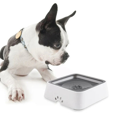 Splash-Proof Floating Dog Water Bowl Slow Feeder No-Spill Pet Drinking Bowl