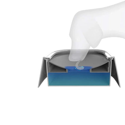 Splash-Proof Floating Dog Water Bowl Slow Feeder No-Spill Pet Drinking Bowl