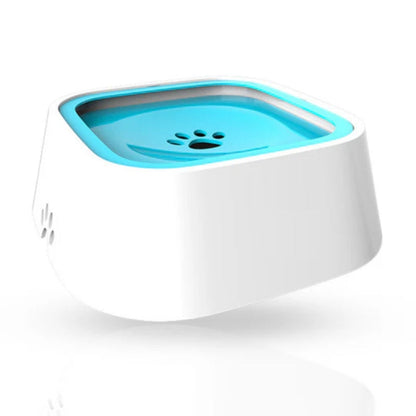 Splash-Proof Floating Dog Water Bowl Slow Feeder No-Spill Pet Drinking Bowl