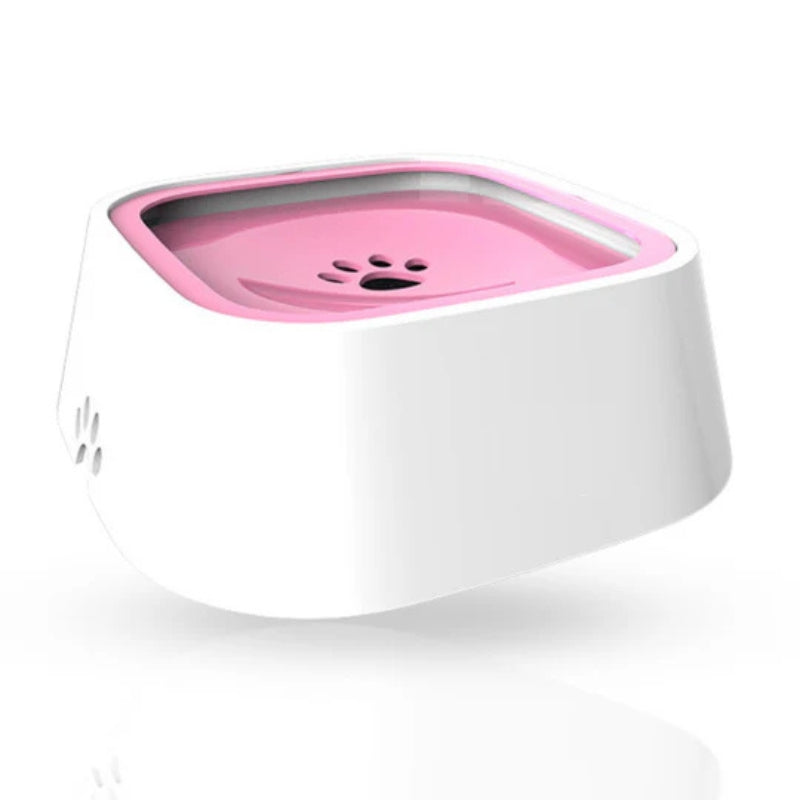 Splash-Proof Floating Dog Water Bowl Slow Feeder No-Spill Pet Drinking Bowl