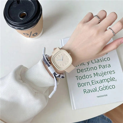 Square Dial Women Watch Adjustable Strap Fashion Wristwatch Modern Design