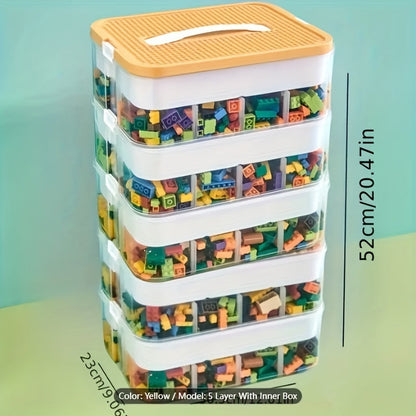 Stackable Storage Organizer Boxes with Lids Multi Level Design