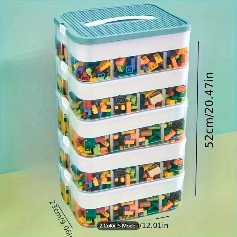 Stackable Storage Organizer Boxes with Lids Multi Level Design