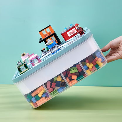 Stackable Storage Organizer Boxes with Lids Multi Level Design