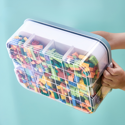 Stackable Storage Organizer Boxes with Lids Multi Level Design