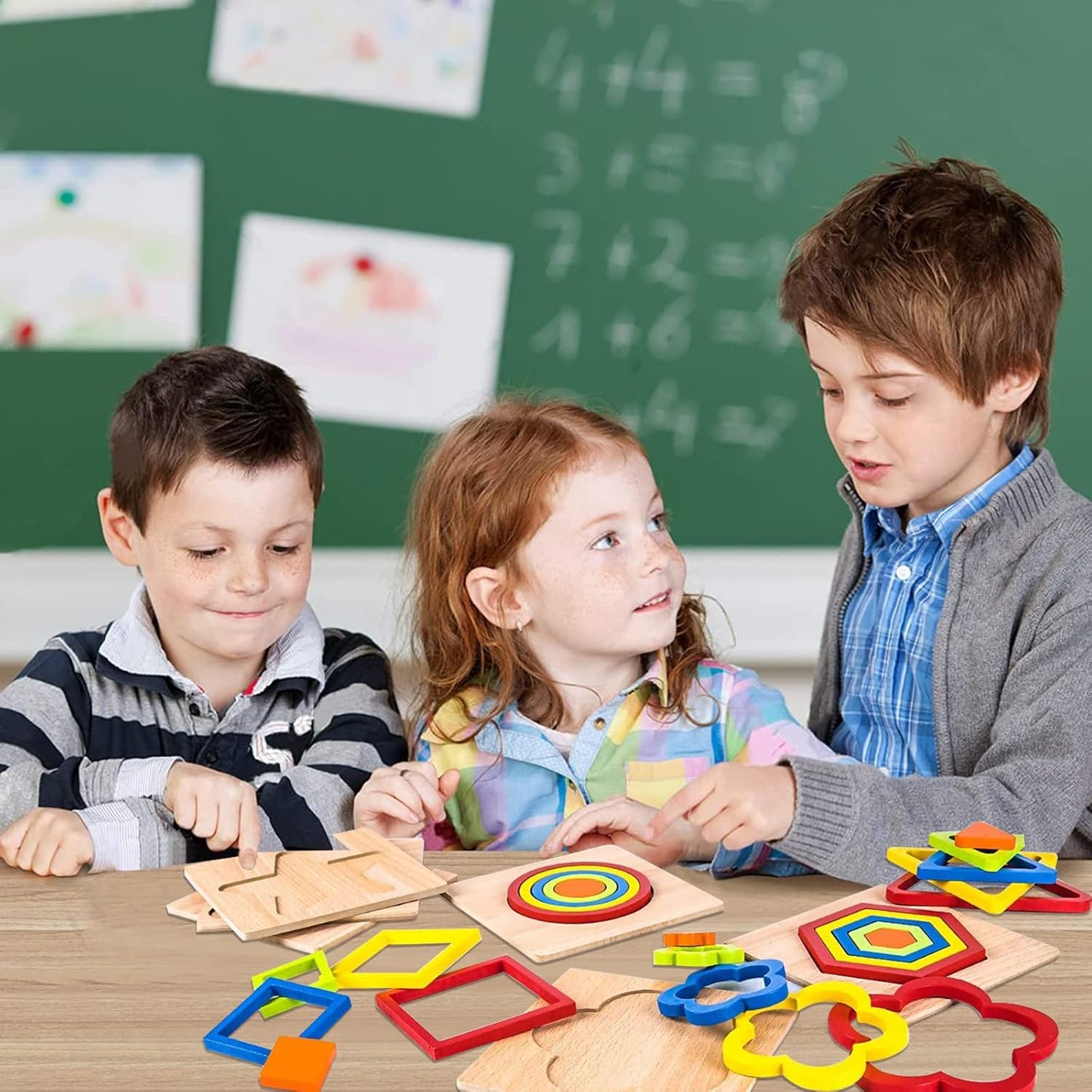 Stacking Puzzle Game Shape Sorting Toy Six Piece Educational Set