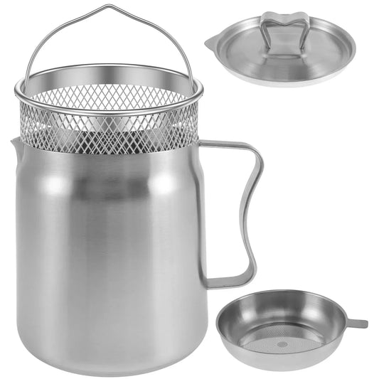 Stainless Steel Frying Pot Oil Filter Nonstick Deep Fry Cooker