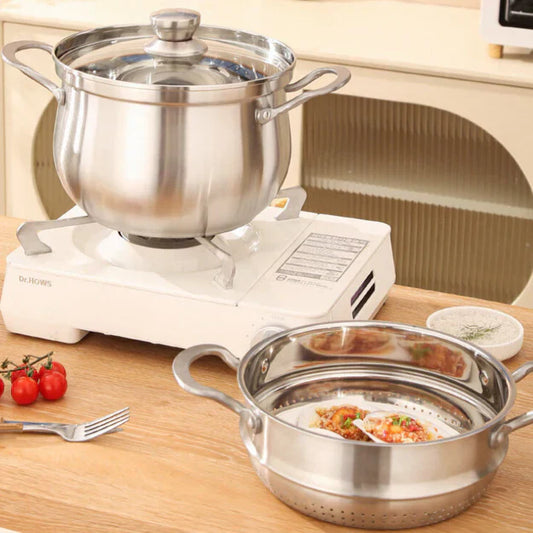 Stainless Steel Steamer Cooker Durable Kitchen Use