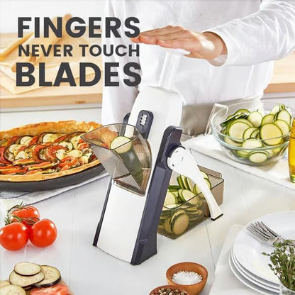 Stainless Steel Vegetable Slicer with 41 Cutting Options Adjustable Kitchen Tool