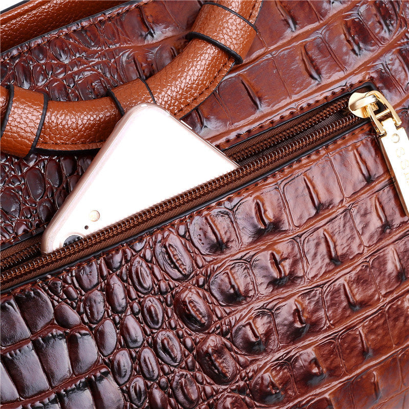 Stylish Shoulder Handbag with Round Handle Design Elegant Women Fashion Bag