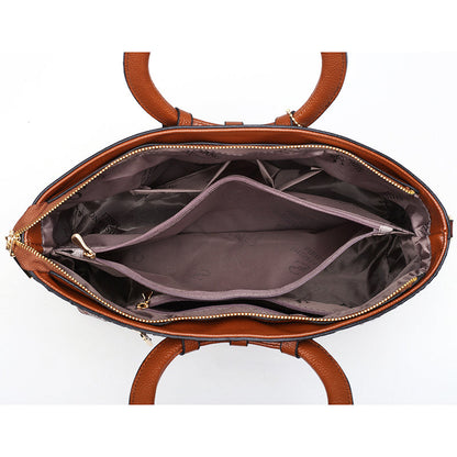 Stylish Shoulder Handbag with Round Handle Design Elegant Women Fashion Bag