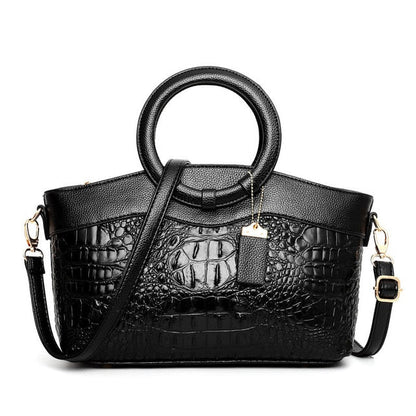Stylish Shoulder Handbag with Round Handle Design Elegant Women Fashion Bag
