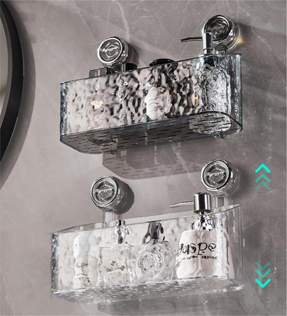 Suction Cup Wall Storage Organizer Bathroom Wall Shelf No Drill Shower Storage Holder