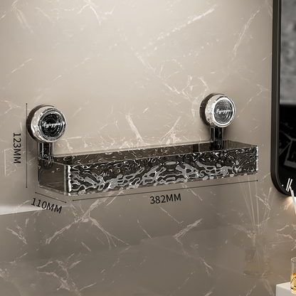 Suction Cup Wall Storage Organizer Bathroom Wall Shelf No Drill Shower Storage Holder