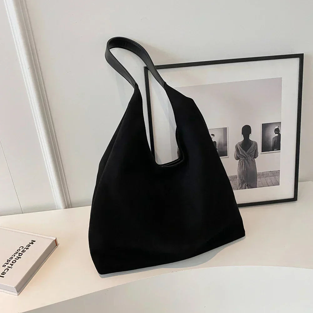 Suede Shoulder Bag With Adjustable Strap Comfortable Everyday Handbag