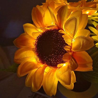 Sunflower LED Table Lamp Rechargeable Decorative Flower Light Cordless Night Lamp