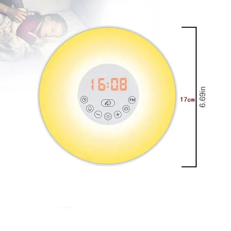 Sunrise Alarm Clock Natural Light Sound Wake Lamp